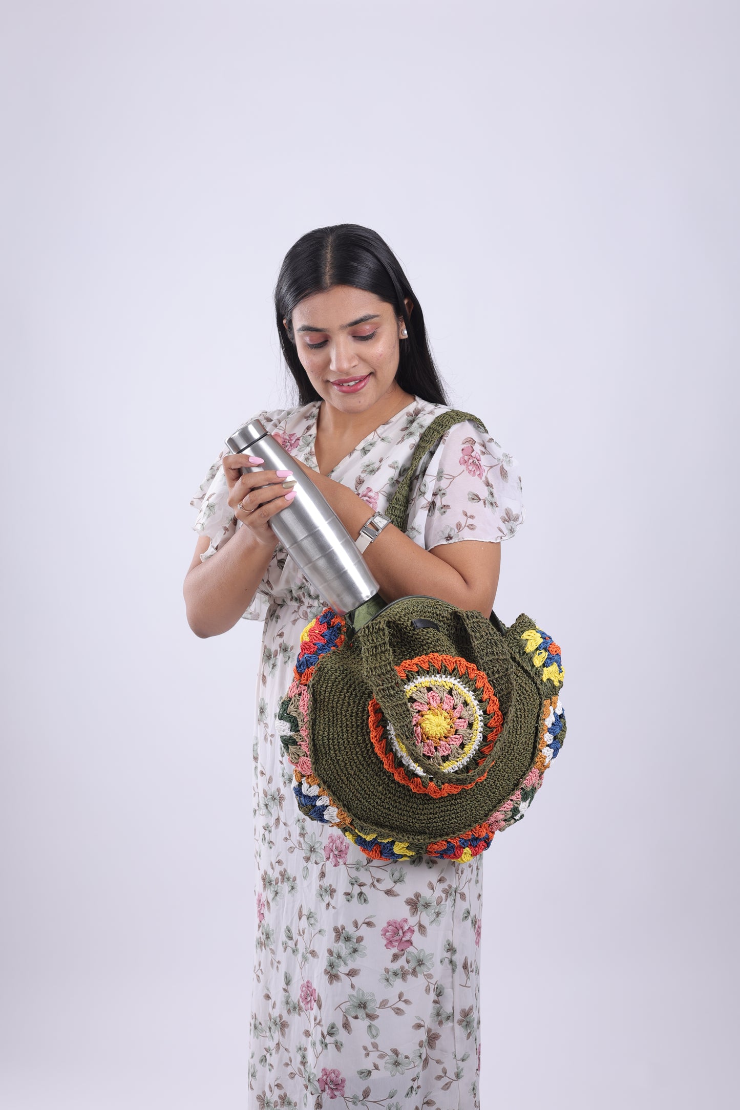 Raffia Round Bag