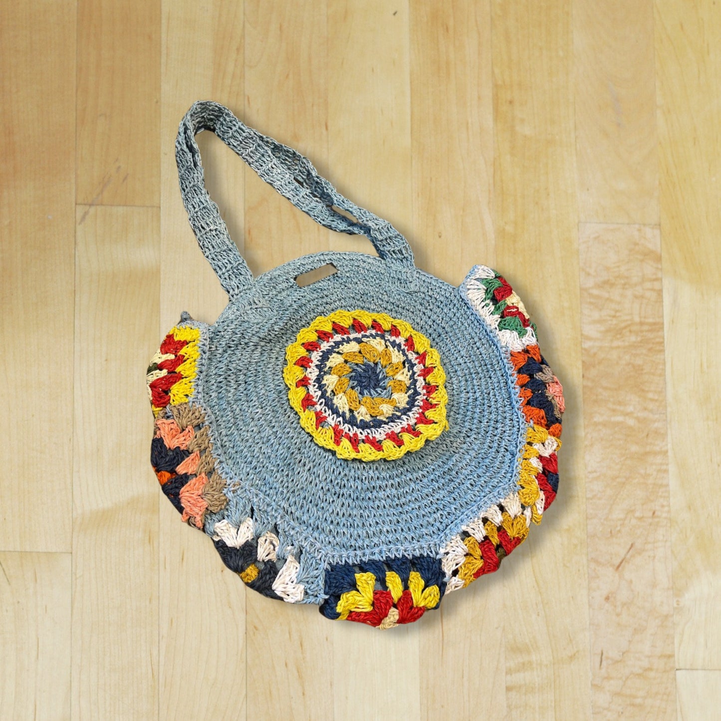 Raffia Round Bag