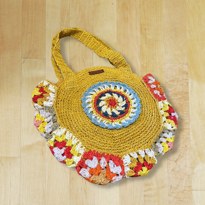 Raffia Round Bag