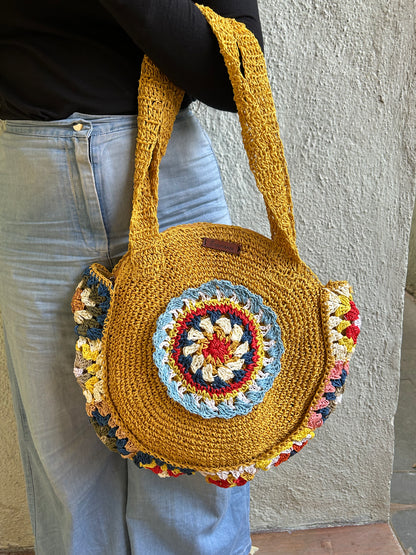 Raffia Round Bag