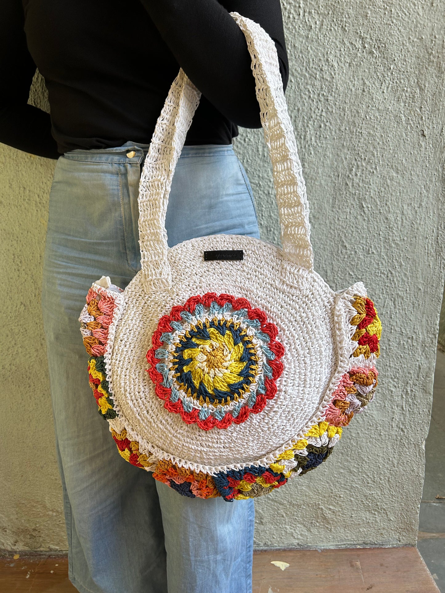 Raffia Round Bag