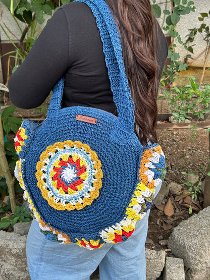 Raffia Round Bag